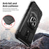 BLU View 4 Phone Case with Tempered Glass Screen Protector, Military Grade Heavy Duty, Black