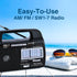 Supersonic 9 Band AM/FM/SW 1-7 Portable Radio, High Sensitivity Receiver, Rechargeable Battery, Torch Light