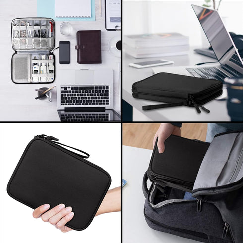 Arae Electronic Organizer, Travel Cable Storage Pouch, Double Layers Waterproof Case for Cables, Chargers, Earphones