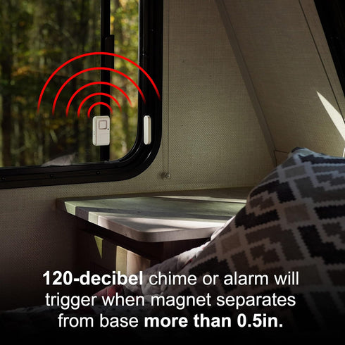 GE Personal Security Window and Door Alarm, 2 Pack, Wireless Chime/Alarm, Easy Installation, Home Security, White