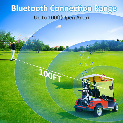 Golf Cart Bluetooth Speaker, Magnetic Portable Wireless Speaker with Loud Stereo Sound, 20 Hours Play