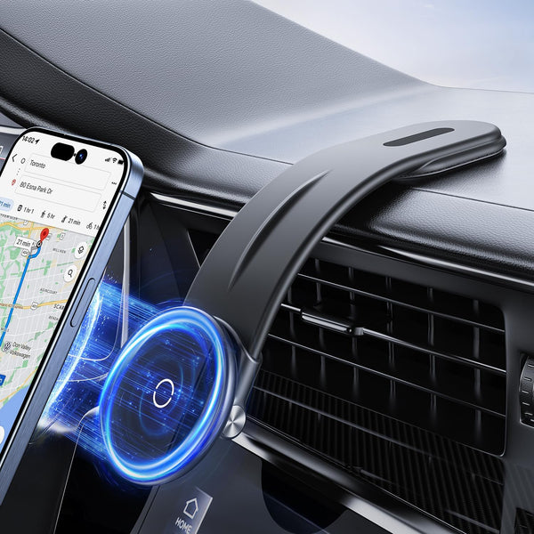 Magnetic Phone Holder for Car, Universal Dashboard Windshield Touchscreen, Bendable Aluminum Alloy Arm, Compatible with