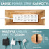 NATURE SUPPLIES Wood Cable Management Box Set, Dark Brown Large & Medium Cord Organizer for Wires and Power Strips