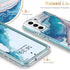 Esdot Military Grade Case for Samsung Galaxy S22 - Rugged Cover with Fashionable Designs for Women Girls, Opal Marble