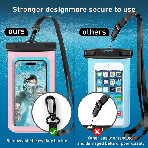 Waterproof Phone Pouch, Universal Case for iPhone 15 14 13 12 Pro Max XS Plus IPX8 Underwater Dry Bag for Cruise Travel