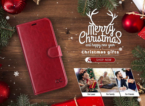OCASE iPhone 11 Wallet Case, PU Leather Flip Case with Card Holder, Kickstand, Magnetic Closure, Red