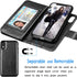 Tekcoo Wallet Case for iPhone XR, 6.1" Black PU Leather Folio Flip Cover with Cash ID Credit Card Slots & Kickstand