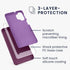 kwmobile Case for Samsung Galaxy A32 5G, TPU Silicone Phone Cover, Bordeaux Violet