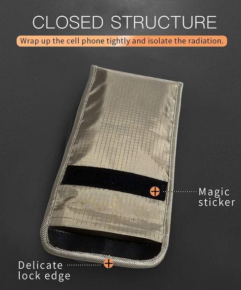 LVFEIER Security Pouch - Anti-Tracking Anti-Spying GPS RFID Signal Blocking Bag for Cell Phone Privacy Protection