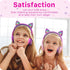 FosPower Kids Headphones with LED Light Up Cat Ears, 3.5mm On Ear Audio Headphones, Baby Pink/Lavender