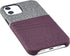 Dockem Wallet Case for iPhone 12 & 12 Pro, Built-in Metal Plate for Magnetic Mounting, Maroon and Grey