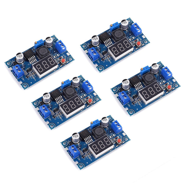 Teyleten Robot LM2596S Buck Converter DC-DC 4.0-40V to 1.25-37V, 2A Voltage Adjustable Board (5pcs)