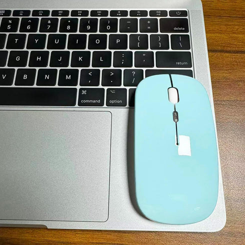 Bluetooth Wireless Mouse for Mac Laptop Chromebook Windows Desktop Computer Notebook PC MacBook iPad Pro Air, Rechargeable Wireless Mouse(Blue)