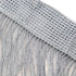 1x2 M Door String Curtain | Rare Flat Silver Ribbon Thread Fringe Window Panel | Room Divider for Wedding Coffee House