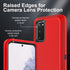Red/Black Samsung Galaxy S20 Case with 2Pcs Self Healing TPU Screen Protector & Camera Lens Protector, Military Grade