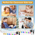30 Packs Kids Earbud Headphones Bulk, Wired Earphones with 3.5 mm Jack, Multi-Colored for Classroom and School
