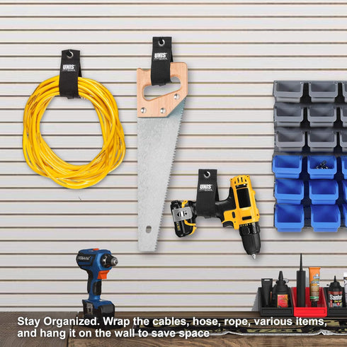 5 Pack Heavy Duty Large 13-inch Extension Cord Storage, Organize Cables and Hoses with Cable Ties