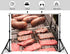 KeyWork 9x9ft Smoky BBQ Meat Assortment Backdrop Sausages Beef Slices Photography Background for Catering Event