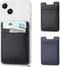 Phone Wallet Stick on, 2Pack Phone Card Holder for Back of Phone Case, Leather Credit Card Holder for Cell Phone Sticky