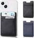 Phone Wallet Stick on, 2Pack Phone Card Holder for Back of Phone Case, Leather Credit Card Holder for Cell Phone Sticky