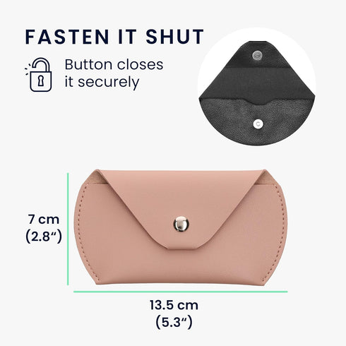 kwmobile Mouse Pouch for Apple Magic Mouse 1/2 & Logitech Pebble Wireless Case, PU Leather - Dusty Pink