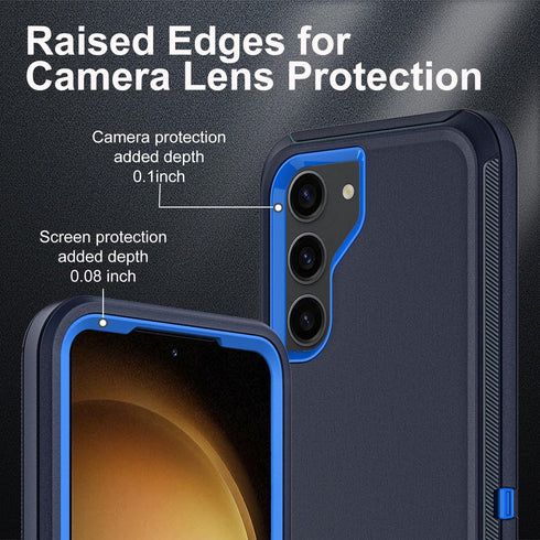 Military Grade Heavy Duty Case for Samsung Galaxy S23 Plus with 2Pcs [Self Healing Flexible TPU Screen Protector &