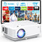 Mini Projector, HD Portable 1080P Full HD Supported, Compatible with Smartphone, Tablet, Laptop, White