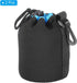 PATIKIL Camera Lens Bag, 2 Pcs 3.5" IDx5.5 H Drawstring Lens Pouch with Thick Protective Neoprene, Black, Blue