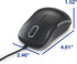 Verbatim USB Silent Corded Optical Mouse | Noiseless and Silent Click Mouse for Mac and PC, Black