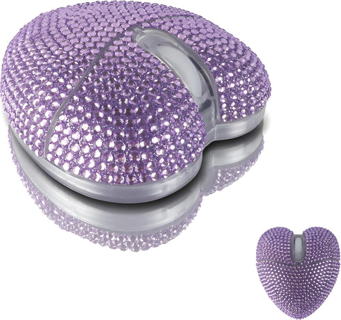 elec Space Wireless Bluetooth Mouse, Silent and Stylish Heart-Shaped Mouse for Laptop, PC -