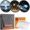 K&F Concept 58mm Star Filters Kit, 3pcs 4 Points 6 Points 8 Points Cross Screen Filters with Cleaning Cloth