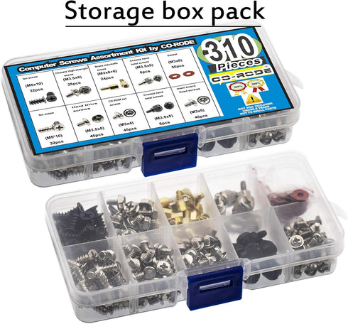 310pcs Motherboard Standoffs Screw Kit - PC Computer Screws for Mainboard, HDD, Case