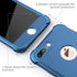 ORETECH iPhone 8 Plus/7 Plus Case with 2 Pack 9H Tempered Glass Screen Protector, 360° Full Body Hard PC Silicone - Blue