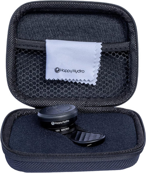 Happy Hydro - Nug Shot Clip On Macro Lens Kit - Includes Macro and Wide Angle Lenses - Compatible with iPhone