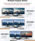 Glomtheia 2 1 2 4K@30Hz 4K@60Hz Dual HDMI Adapter for Monitors Extended Display in Out, USB C to HDMI Splitter