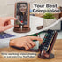 TESLYAR Wood Cell Phone Stand Elegant Phone Holder for Nightstand & Desk | Portable Office Gift for Men, Dad & Husband