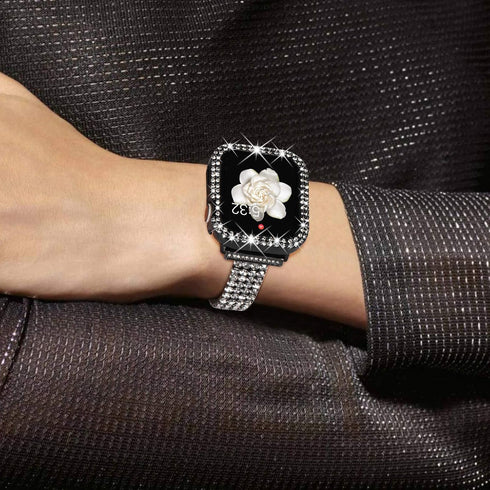KADES Bling Protective Case for Apple Watch 38mm with Built-in Screen Protector for iWatch Series 3 2 1 (Black)