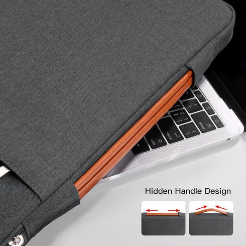 360 Protective Laptop Sleeve for 15.6-16.1 inch, Portable Bag for HP Dell Asus Acer Gaming Notebook, Gray