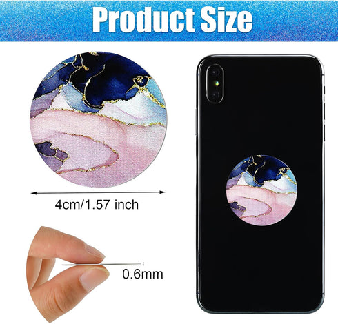 Weewooday 8 Pcs Metal Mount Plate for Phone Magnet Car Holder, Compatible with Magnetic Car Mounts, Marbling Style