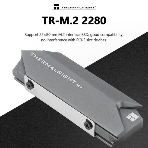 Thermalright M.2 2280 SSD Cooler, High Performance Double Side Thermal Pad,2280 SSD Heatsink Cooling for Internal Solid State Drive
