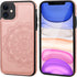 Vaburs iPhone 11 Case Wallet - Embossed Mandala Pattern Flower PU Leather Cover with Card Holder, Flip Shockproof for