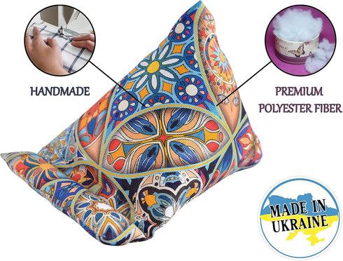 Handmade Phone Pillow Holder - The Wedge Mobile Device Stand for All iPhones and Smartphones! 7 x 6.1 x 5.5 Inches