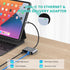 USB C Gigabit Ethernet Adapter with 60W Charging Port, 1000 Mbps Ethernet to Type C for MacBook Pro, iPad Air