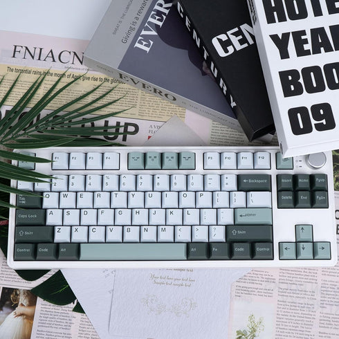 Double Shot Botanical Keycaps 173 Keys - Cherry Profile PBT Custom Keyboard Keycaps Set with 7u Spacebar for Mechanical