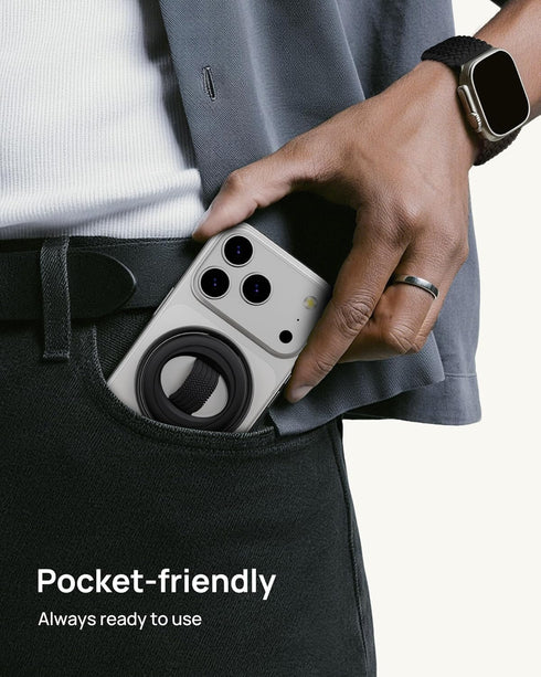 SODI 17/16/15/14/13/12 Magnetic Ring for Phone, Detachable Finger Strap Magnetic Phone Grip, Strong Magnet Phone Ring