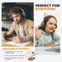 Kids Headphones, Wired with Microphone and Volume Control, Folding Stereo Corded On-Ear 3.5mm Headset for Boys Girls