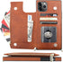 Bocasal Crossbody Wallet Case for iPhone 11 Pro Max, Card Holder Zipper Slot Protector with Removable Strap, Brown