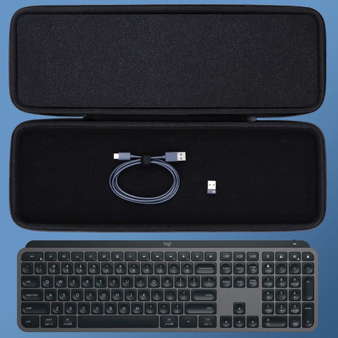 Hard Carry Case for Logitech MX Keys S or MX Keys Advanced Wireless Keyboard (Graphite)