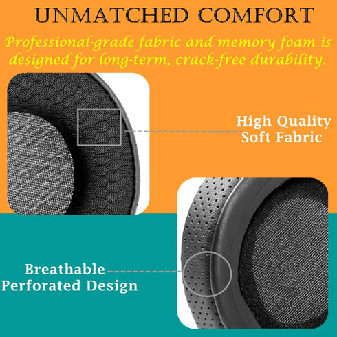 TaiZiChangQin Upgrade Ear Pads, Replacement Ear Cushions for MSI DS502 DS-502 DS501 Headphone, Black Fabric