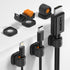 Sinjimoru 6 Pack Magnetic Cable Clips, Compact Size Cord Organizer & Cable Management